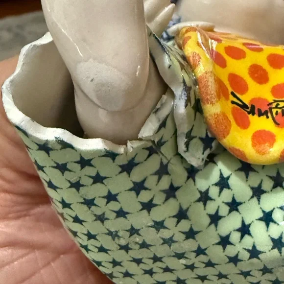 Vintage Zampiva Porcelain Clown Figurine with Spaghetti Hair Design-SIGNED - Picture 6 of 6